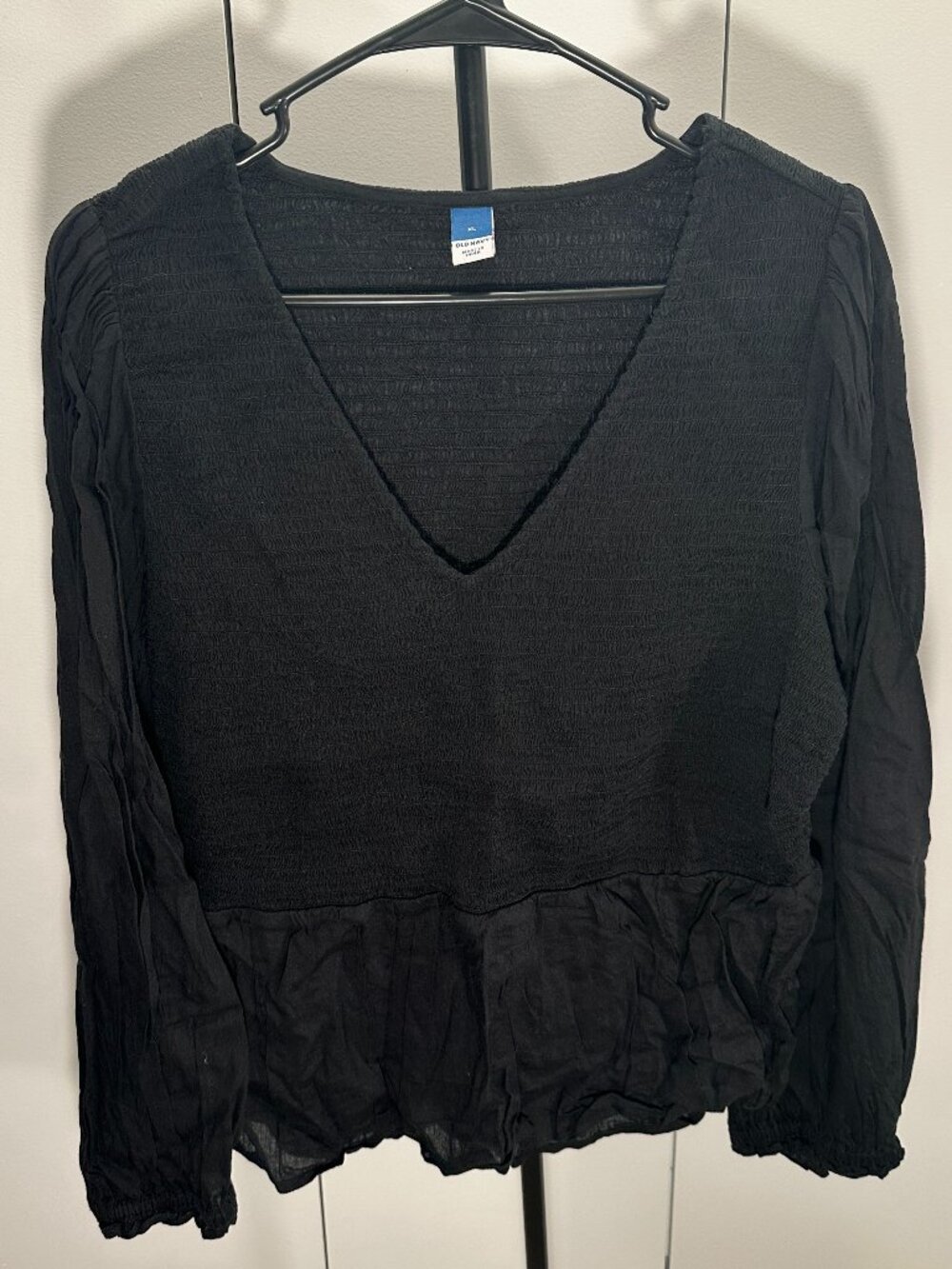 Old Navy Smocked Bodice Long Sleeve Shirt